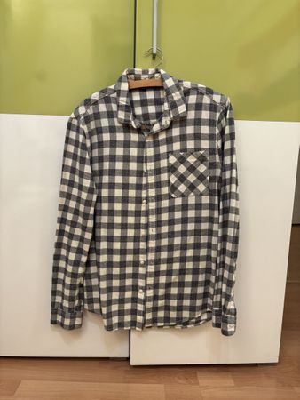 Kariertes Hemd in Grau/Weiss Gr. M
