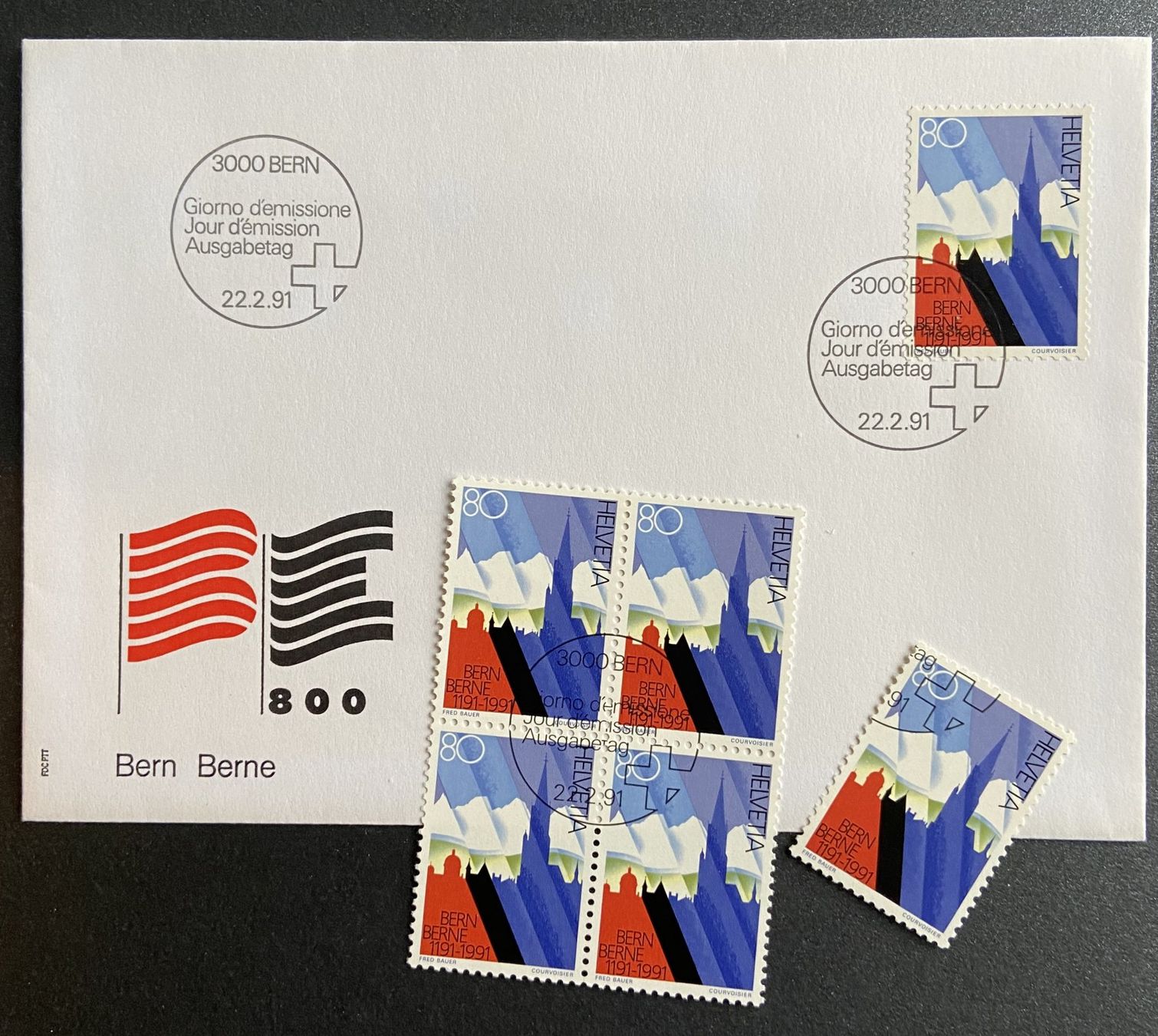 Tutti i francobolli: ET Freimarken Satz 1990 - 92  FDC + 4 er Blöcke – Usato da Böckten venduto da Hansi36 1
