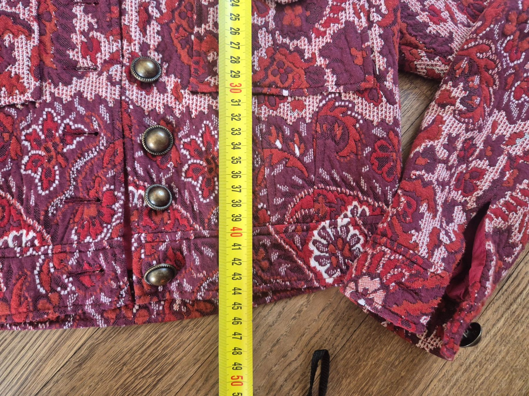 Nafnaf Giacche: Naf Naf red flower pattern cropped jacket size 34etaa0 – Usato da Zürich venduto da mon_attitude 6