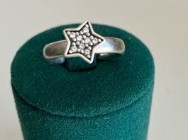 Bague Spinning argent 925 avec étoile - Taille 54
