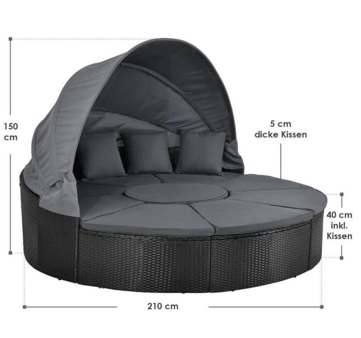 Liegen & Liegestühle: Polyrattan Gartenmöbel Sonneninsel – Gebraucht aus Zürich von  3