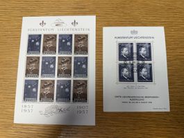 2 Liechtenstein Blöcke 1938 und 1957