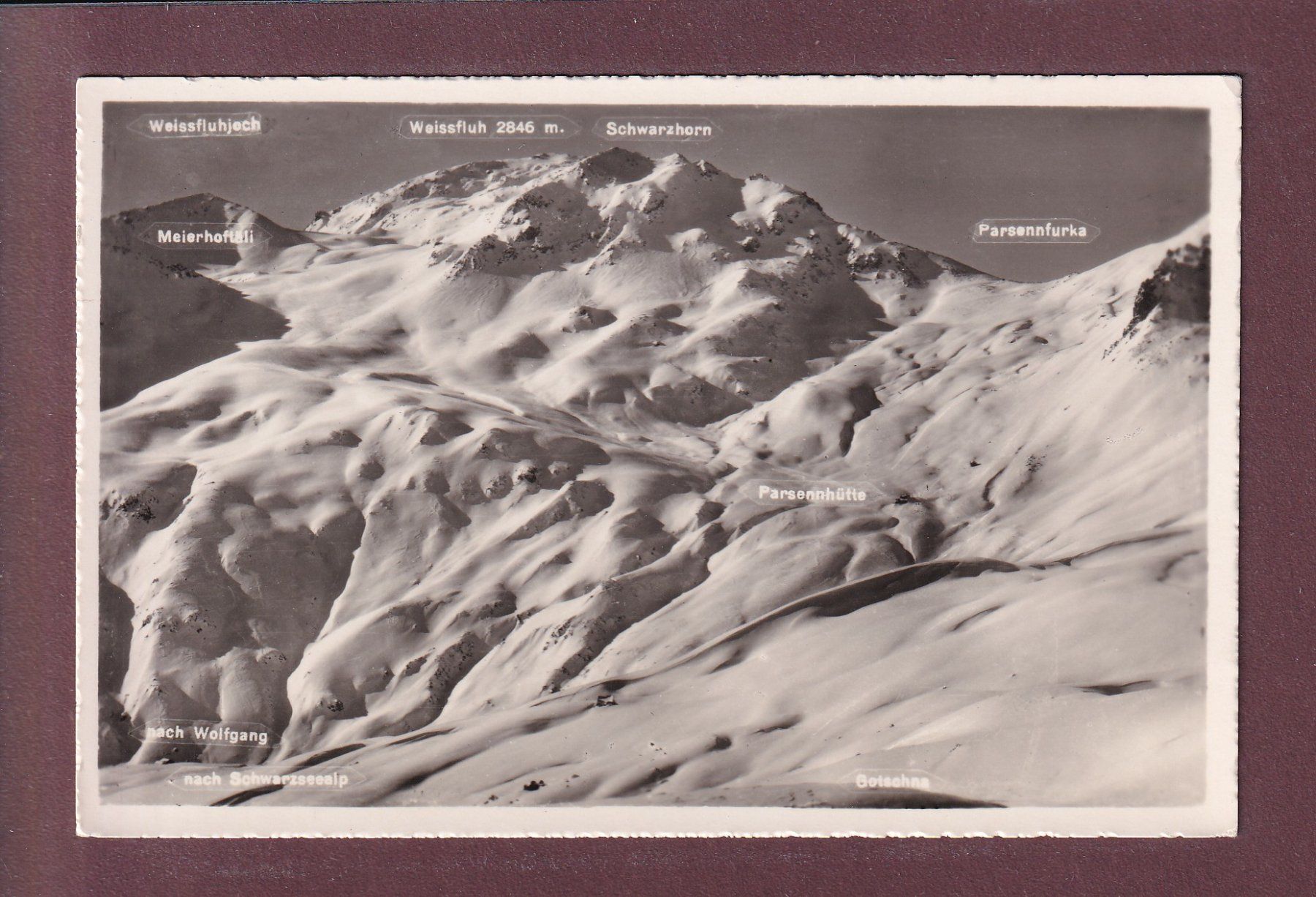 Cartes postales: PARSENN - Blick von Gotschna – D'occasion à Pully par nicecards