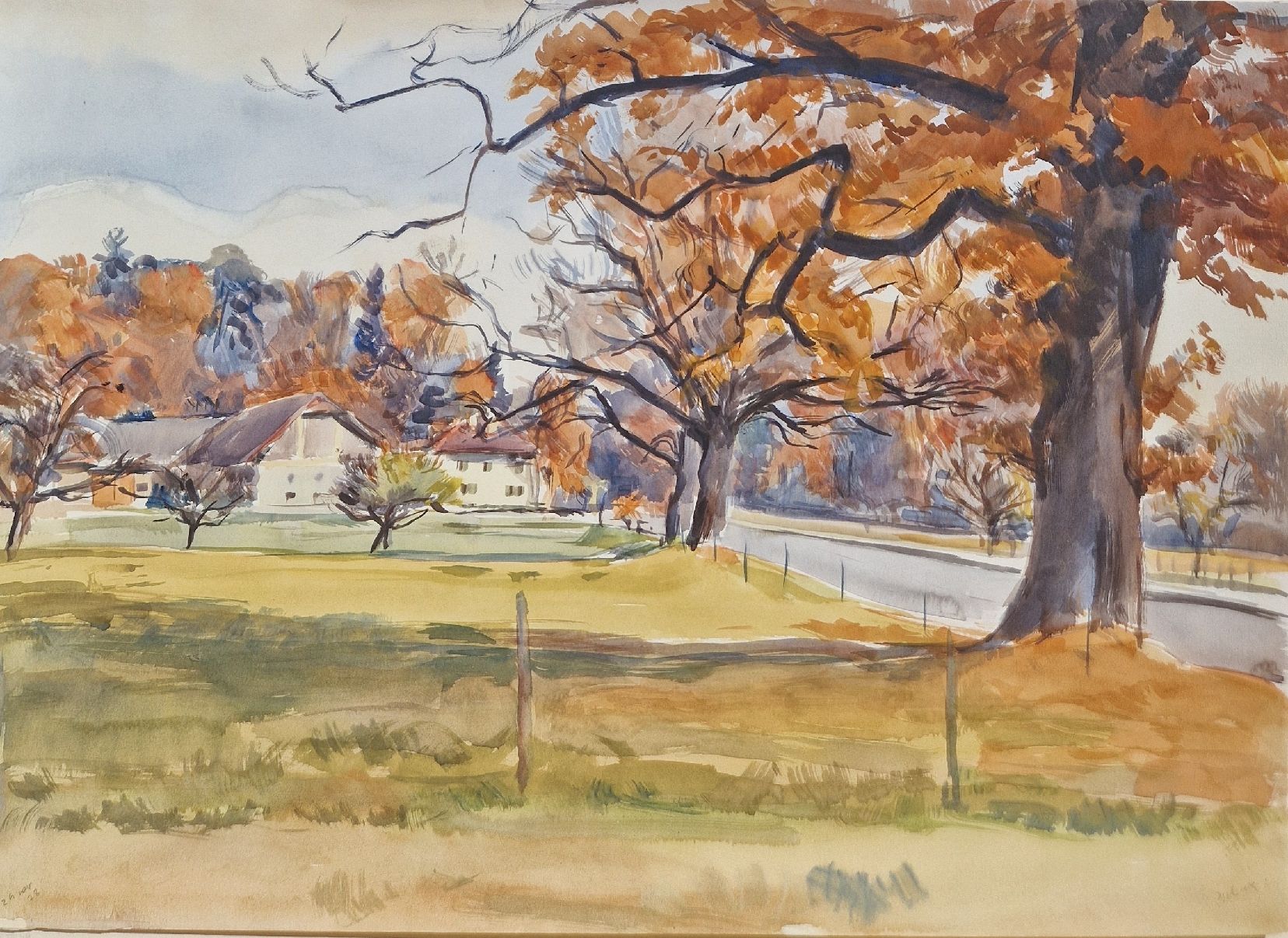 Dipinti: Grande aquarelle de Bernard Pidoux – Usato da Renens VD venduto da vintage72