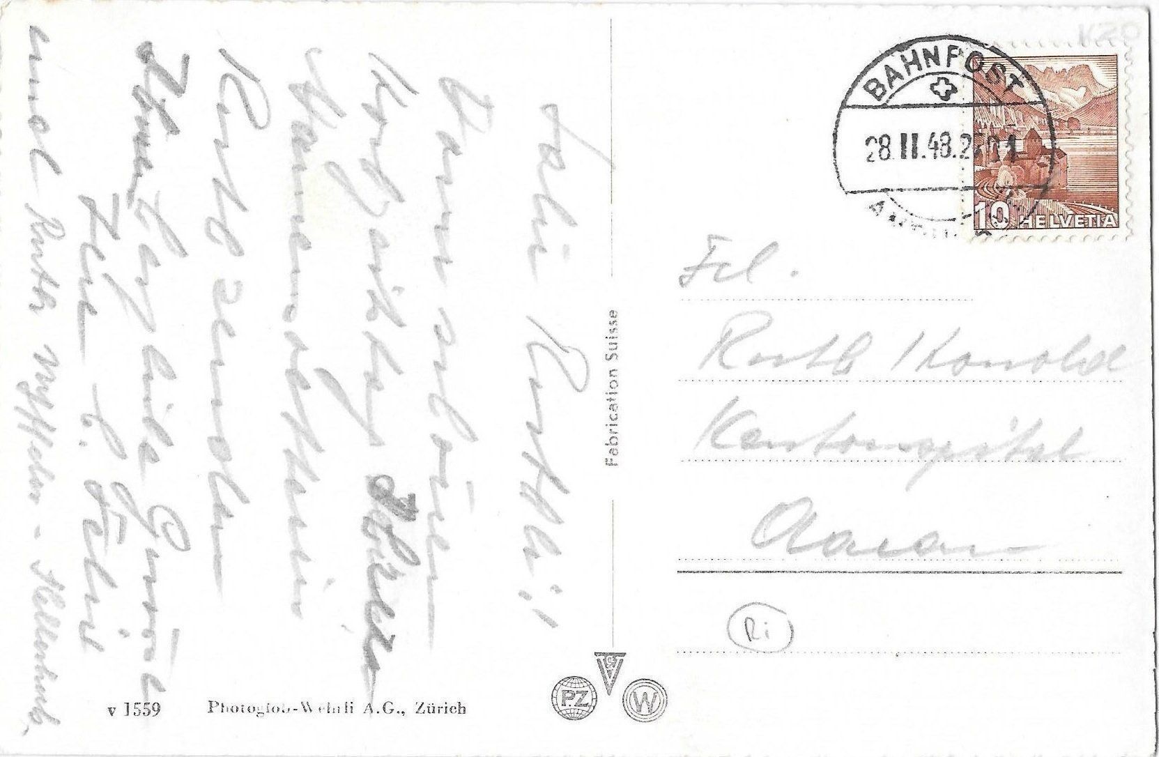 Cartoline postali: Herzogenbuchsee Teilansicht mit altem Auto – Usato da Olten venduto da clotaldi 1