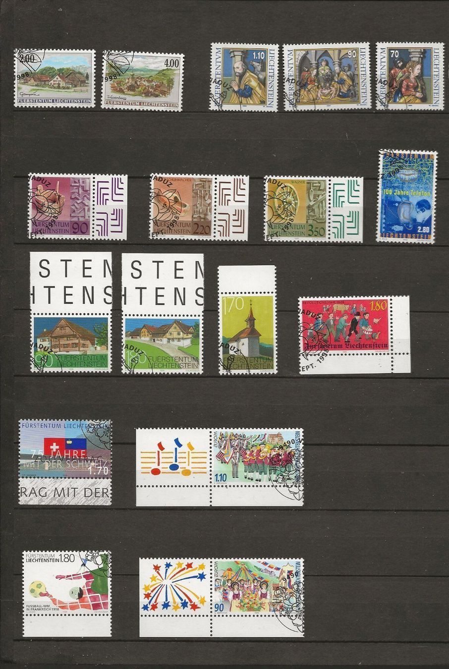 Tous les timbres: FL FDC Année 1998 ** – Neuf (Voir description) à Sion par PierreP01