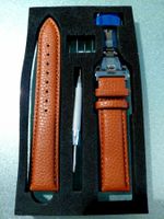 Bracelet de montre en cuir de veau souple 20 mm  unisex