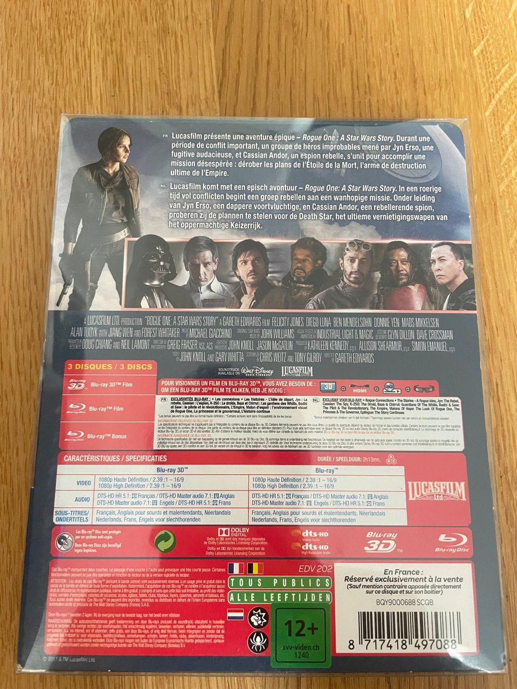 Tutti i DVDs: Rogue One Steelbook blu-ray + blu-ray 3D – Usato da Vevey venduto da c_lathion 2
