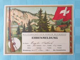 EHRENMELDUNG MILITÄRSCHÜTZEN-VEREIN BLOMBERG