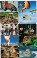 10 Telefonkarten GlobalOne Tiere