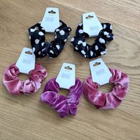 5 Scrunchies Haargummis Samt
