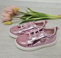 Glitzer-Sneaker Rosa, Gr. 27, mit Herz, top Frühlingsschuhe!