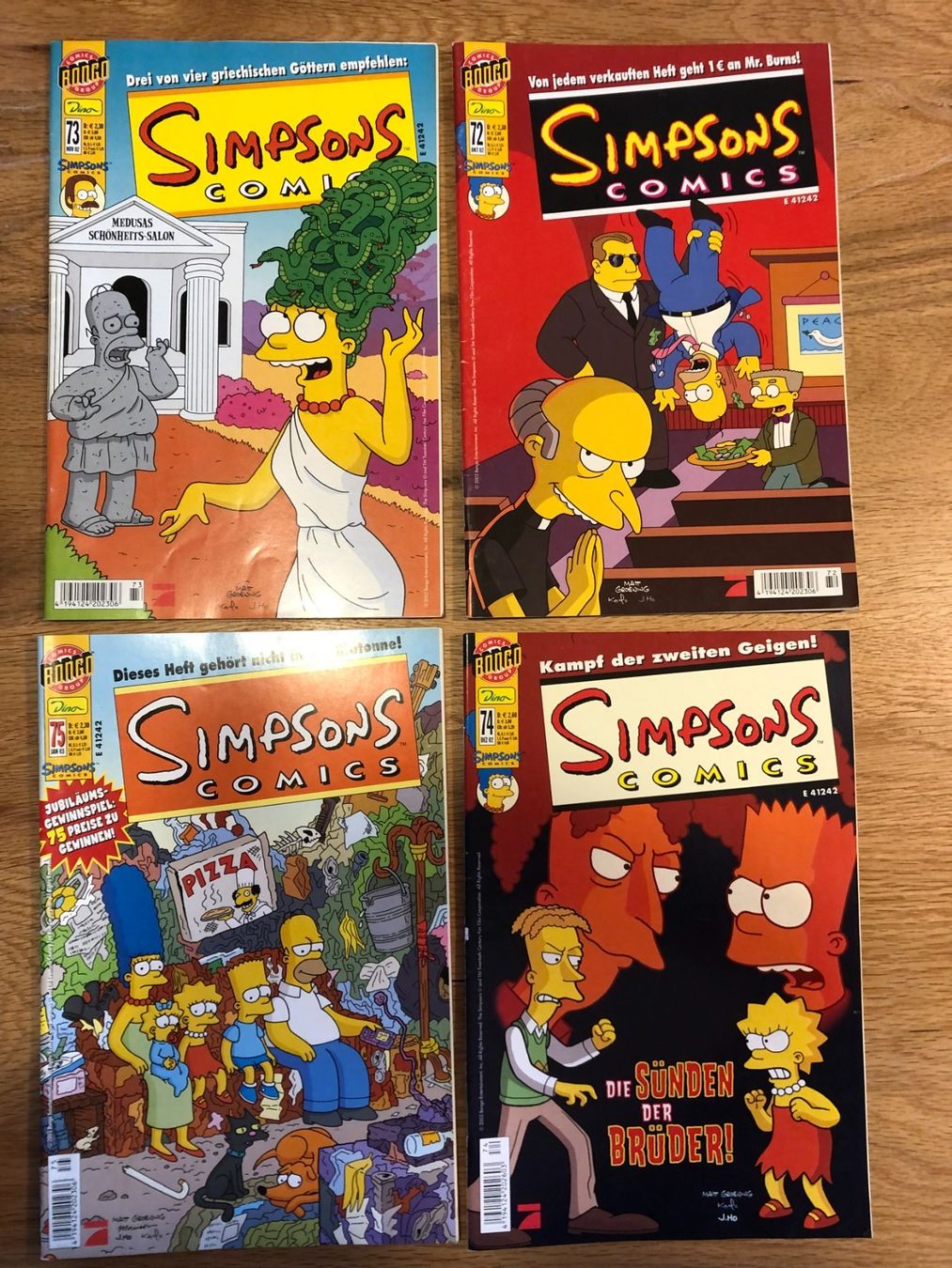 Fumetti: Orginal Simpsons Comic 10 Stk. inkl. Sticker – Usato da Winterthur venduto da Strubzilla