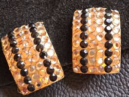 Vintage schicke 1940er Jahre Strass Ohrclips