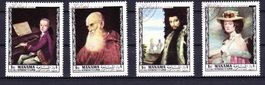 Série 4 timbres - Ajman/Manama - 1970 - Obl.