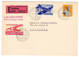 Lettre Exprès de Lausanne BPA A346 pour Lausanne le 16.IX.44