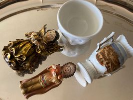 Lot de 4objets décoratifs vintage état d'usage