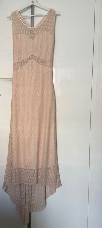 Abendkleid Spitze hellrosa Grösse M guter Zustand