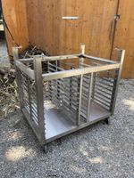 Rollwagen, untergestell für gastro steamer, chromstahl