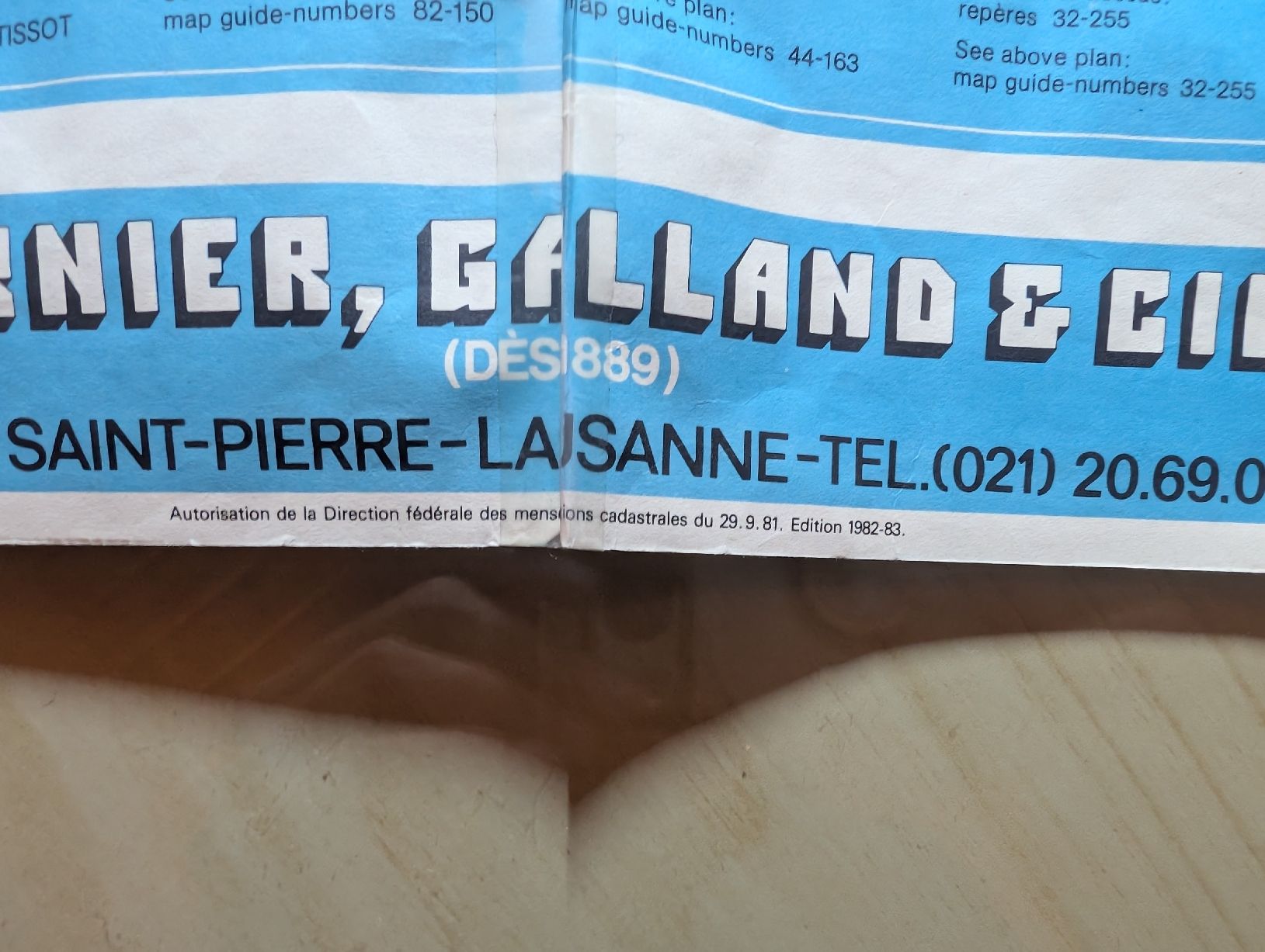Cartine & Atlanti: Vieux plan de Lausanne de 1982 – Difettoso da Muraz (Collombey) venduto da so06 1