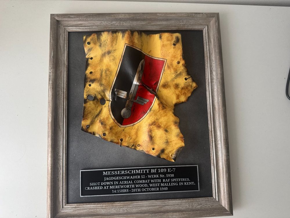 Orig. Relikt Flugzeugpanel Messerschmitt Bf 109 2. Weltkrieg (Gebraucht ...