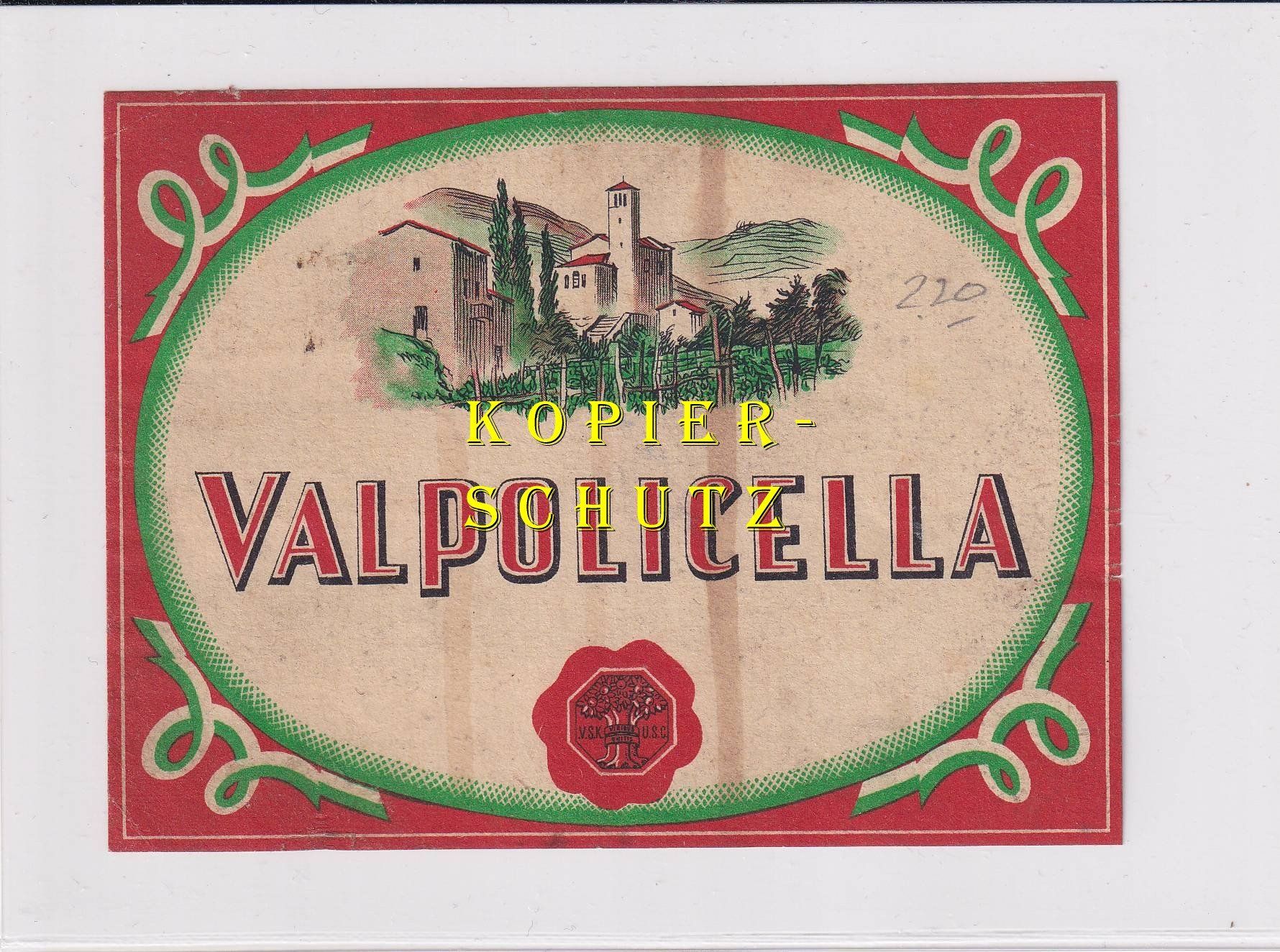 Papier: Etikette - Valpolicella /bd – D'occasion à Hombrechtikon par Rudolf07