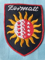 Vintage Badge Wappen ZERMATT Sonne ST. GALLER STICKEREI