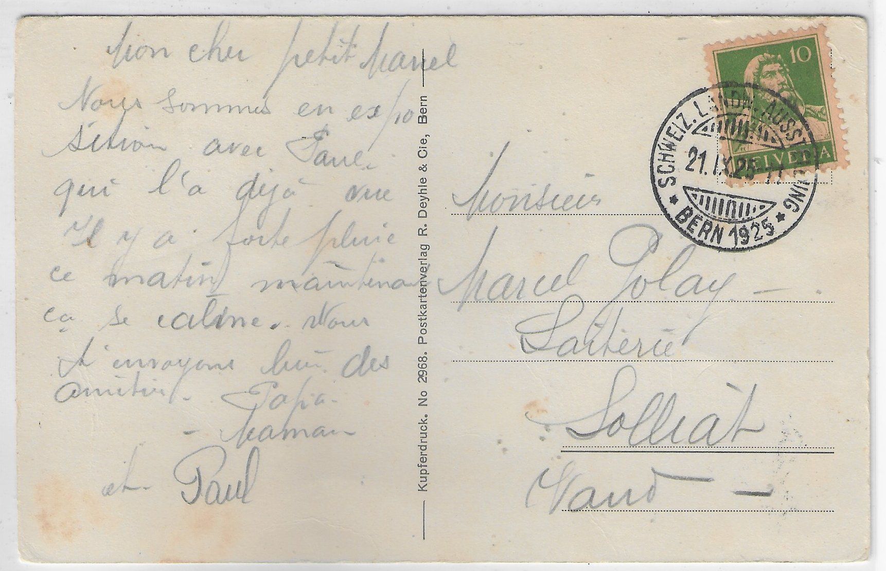 Cartoline postali: Moosseedorf - Kirche, Total, Dorfpartie – Usato da Ettingen venduto da Kartenplanet 1