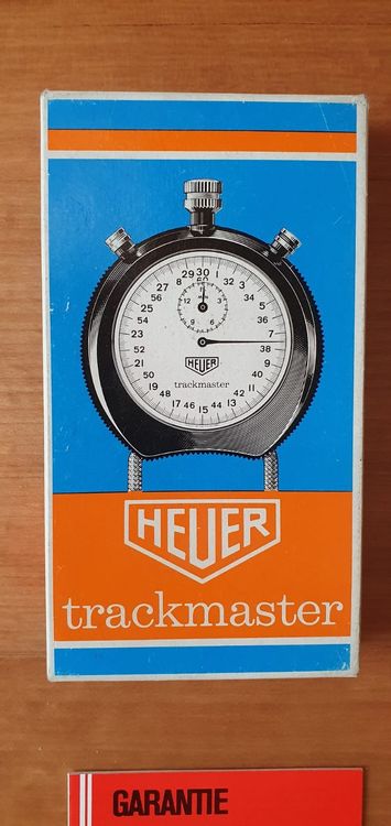 Heuer Trackmaster Stoppuhr Vintage Rar mit Box und Papieren