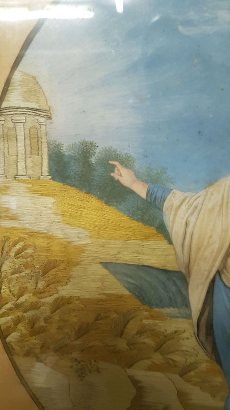 Dipinti: beau tableau 19 ème  gouache et soie – Usato da Lausanne venduto da leneko 3