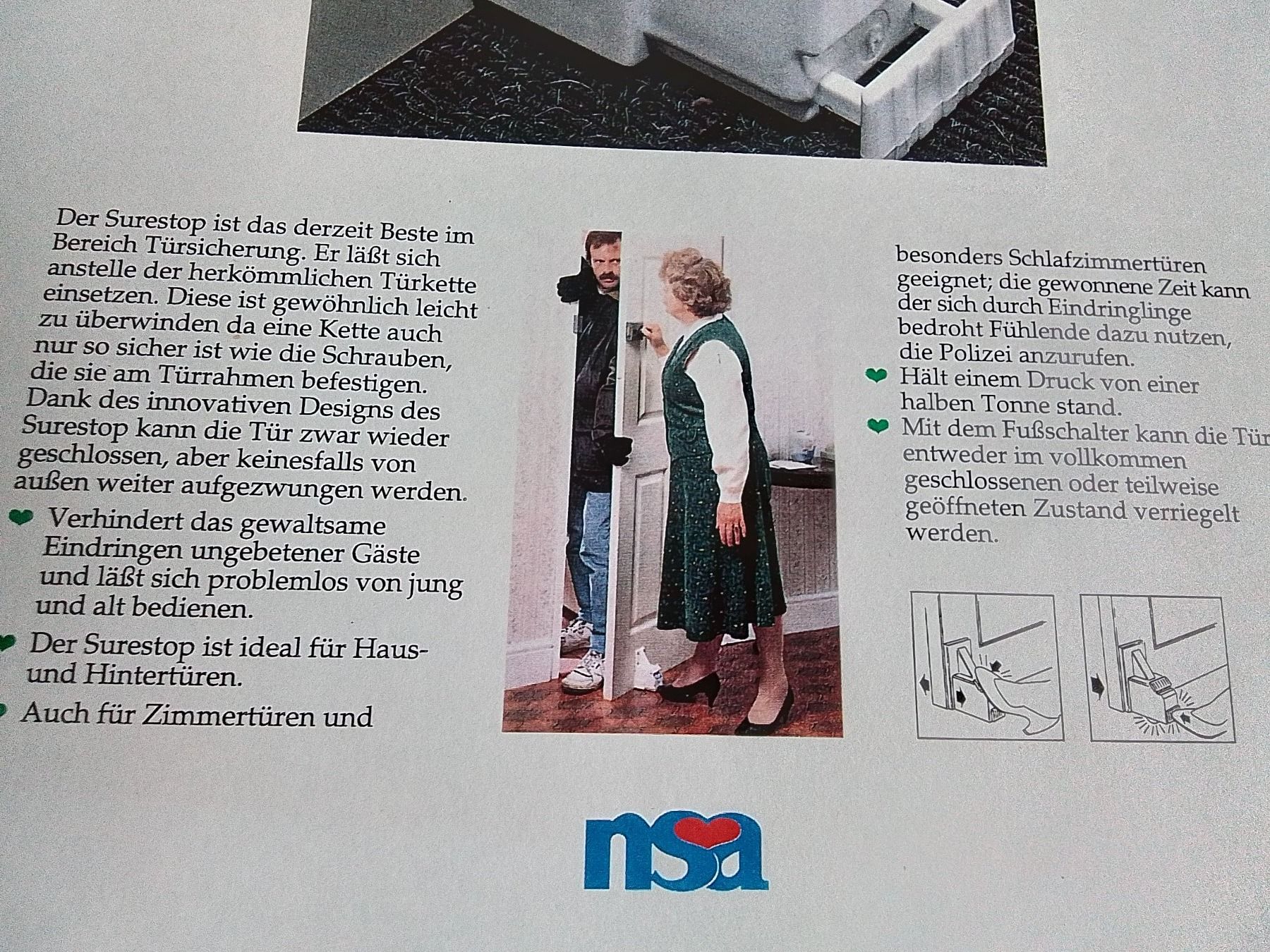 Porte: NSA - Türstopper - Einbruchsicher – Nuovo e nell'imballaggio originale da Rebstein venduto da Buchsi03 2