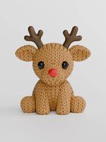  Süsses 3D-gedrucktes Rentier  Weihnachtliche Dekoration 