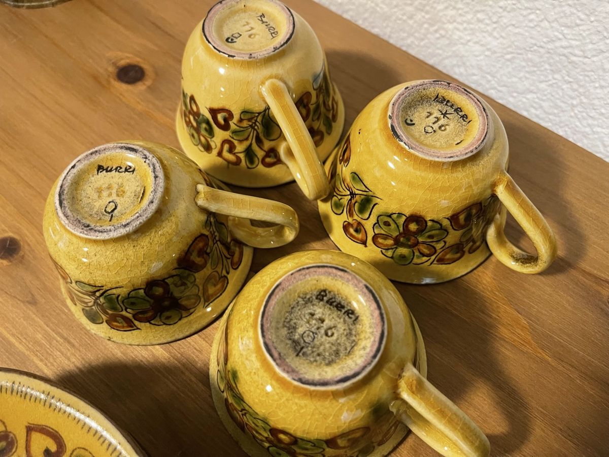 Tazze: Vintage Espresso Set, Burri Keramik, handbemalt – Usato da Meikirch venduto da Hilfe_Waisentiere 6