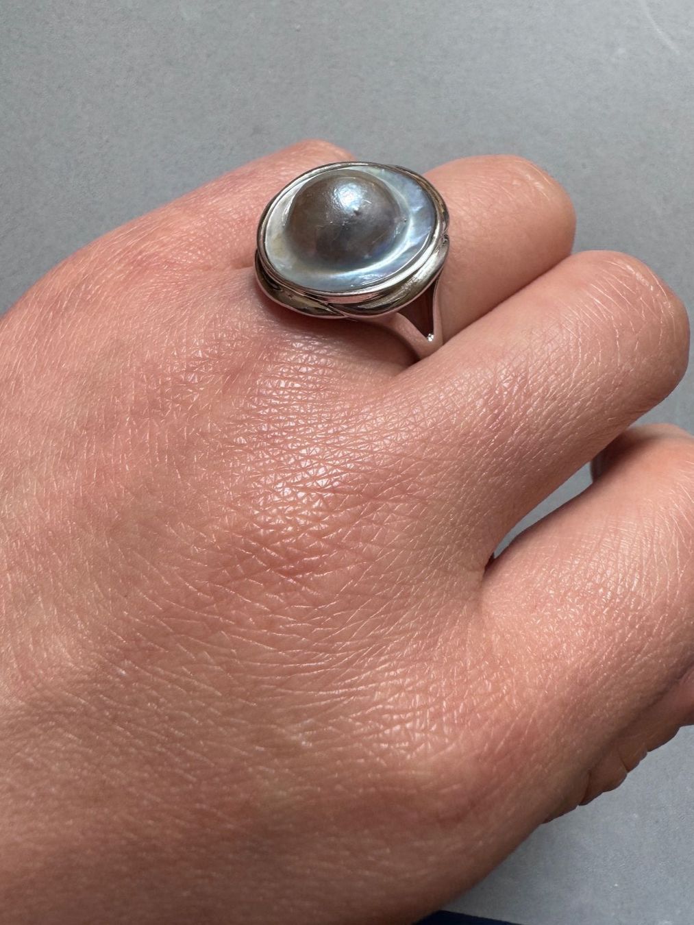 Ringe: Eleganter 925 Silberring mit Mabe Perle Gr.57 – Gebraucht aus Zürich von hanna1990 7
