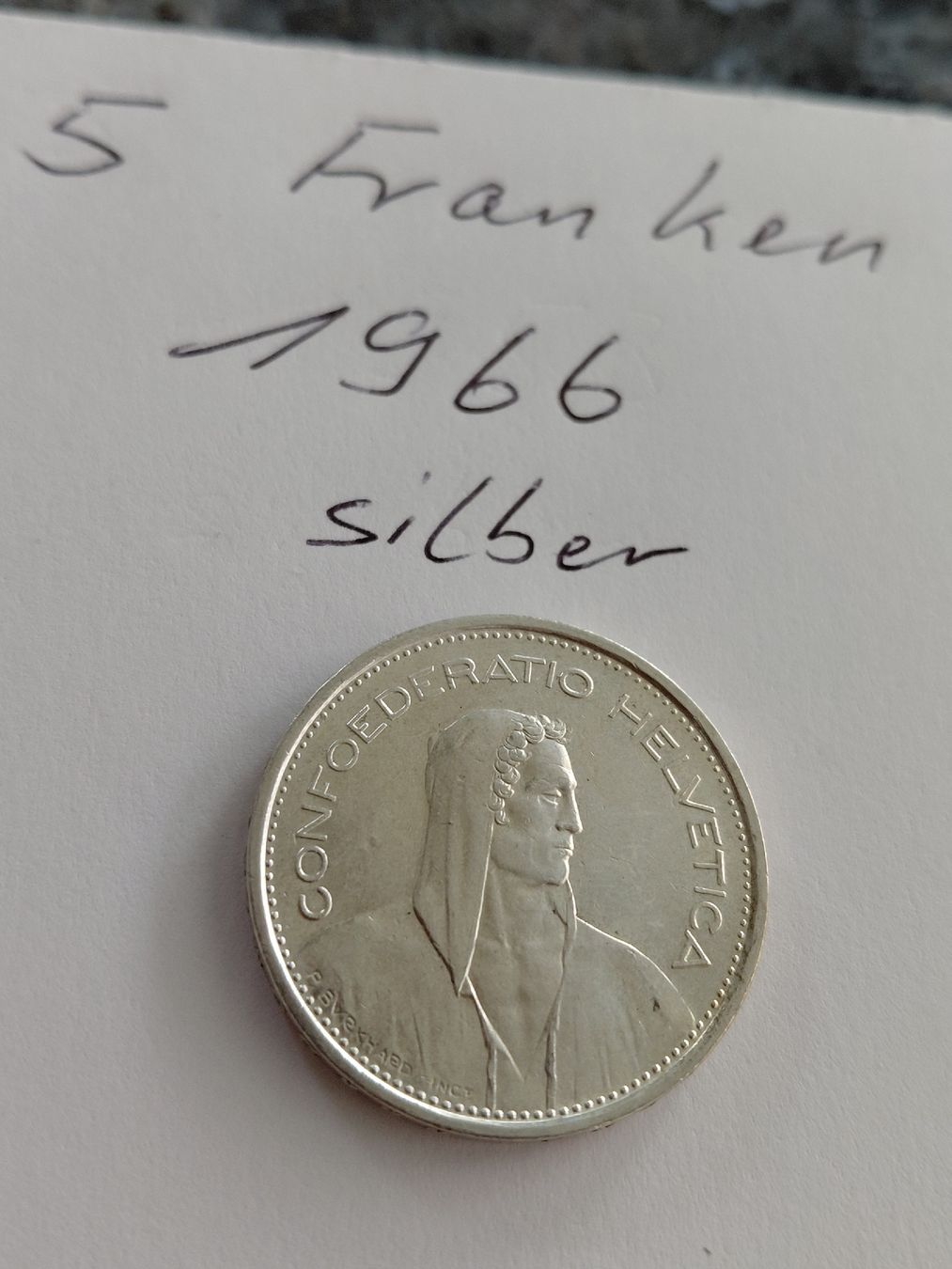 Alle Münzen: 5 Franken 1966 silber – Gebraucht aus Bonaduz von topolino052 1