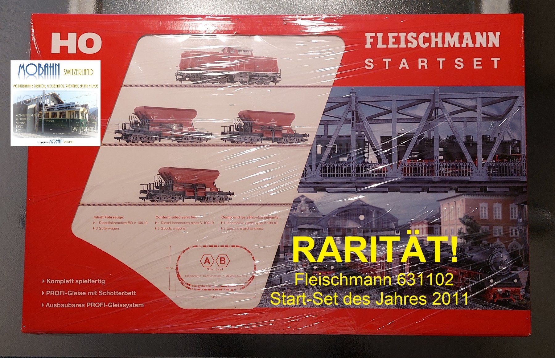 Fleischmann Modellini di ferrovie: Fleischmann 631102 - Startset des Jahres 2011 H0/DC/DSS – Nuovo e nell'imballaggio originale da Rotkreuz venduto da MOBAHN-1zu87