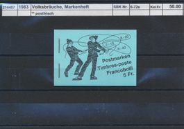 1983 "Volksbräuche", Markenheftchen "blau", ** postfrisch