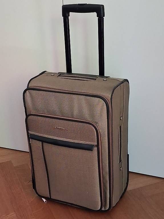 Reisekoffer: Easy Pack: grauer Stoffrollkoffer – Gebraucht aus Basel von Bernhard_C