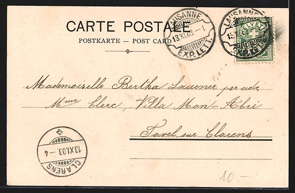 Cartoline postali: AK Lausanne, Teilansicht mit Kathedrale – Usato da Berlin venduto da bartko-reher 1
