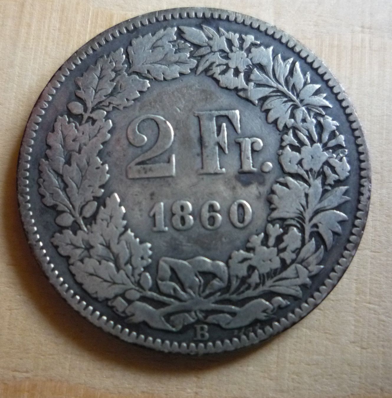 Tutti le monete: 2 Franken 1860, ss, Kat. 130.-- – Usato da Rieden SG venduto da Sammelfreund