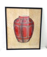 Grosser gerahmter Kunstdruck, Ming-Dynastie Museumsvase