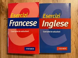 Libri di esercizi di francese e inglese