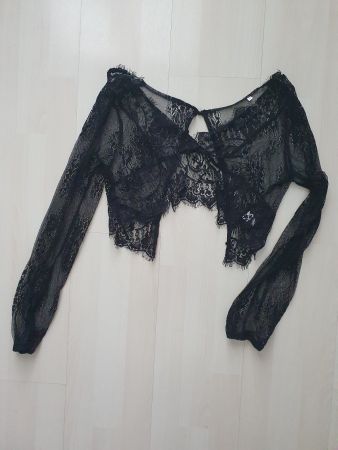 Gothic Spitzenbolero m. Knöpfen sm Rücken Gr S