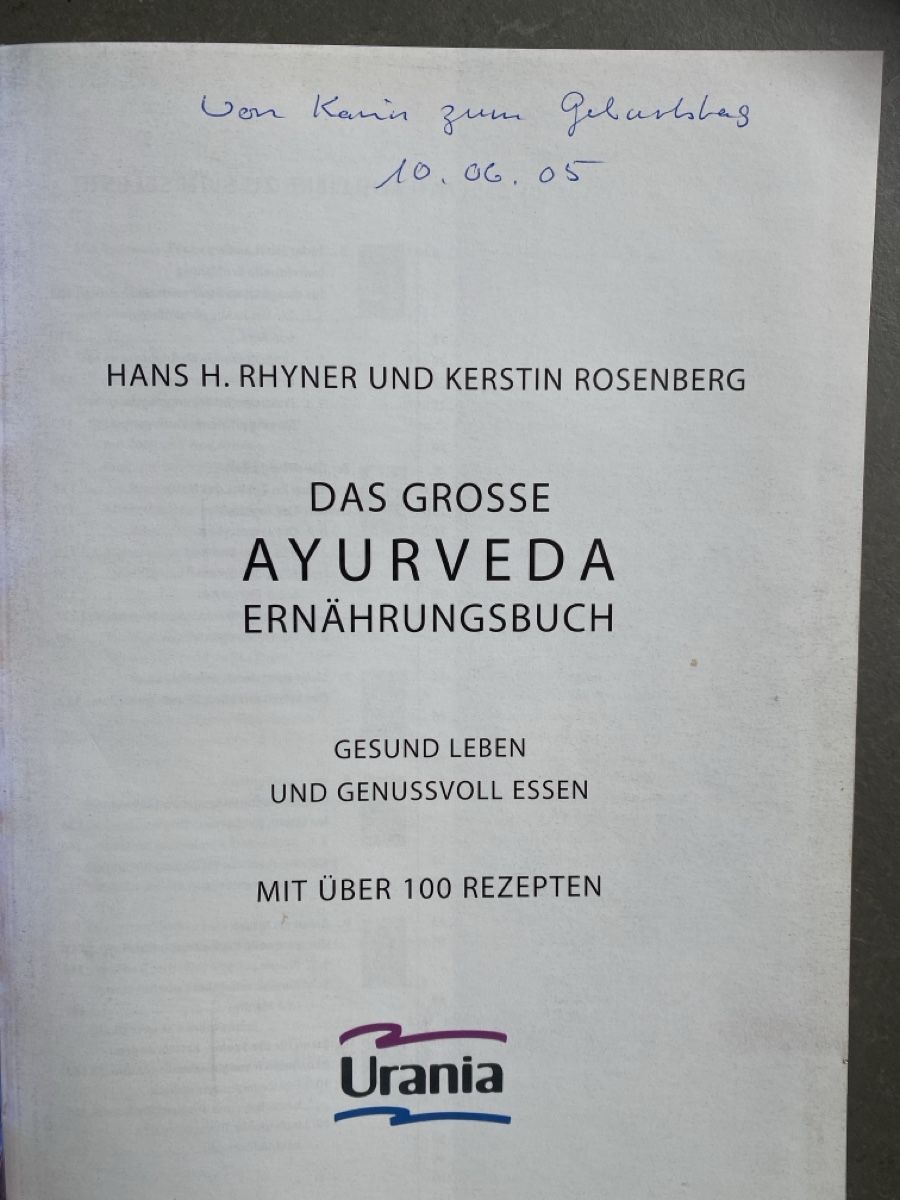 Libri: Ayurveda: Ernährungsbuch – Nuovo (secondo la descrizione) da Dallenwil venduto da kavogt6 2