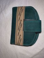 Portemonnaie Portmonee Leder Grün mit fächern karten 25