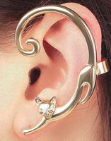 Ohrringe Ohrstecker Katze Katzen Gold plated Edelstahl