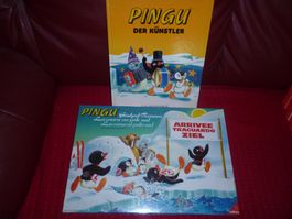 Pingu Set: BUCH "Der Künstler"+ "Südpol-Rennen" SPIEL DRS-TV
