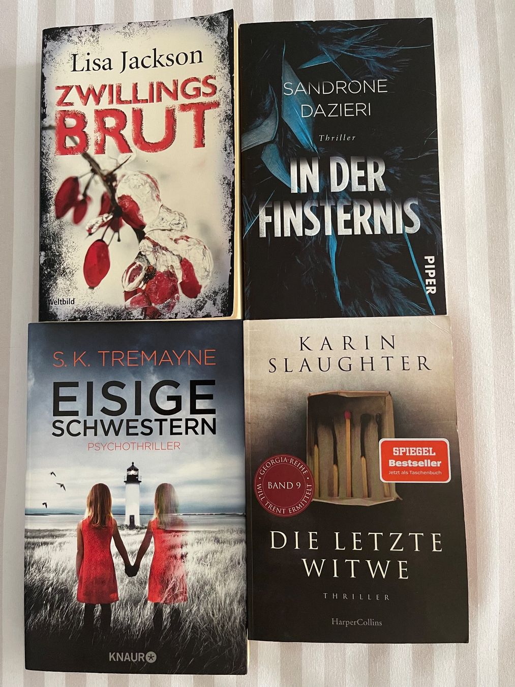 Libri: 4 Thriller Romane, Dazieri, Slaughter, Jackson, Tremayne – Usato da Stansstad venduto da Schlumpf69