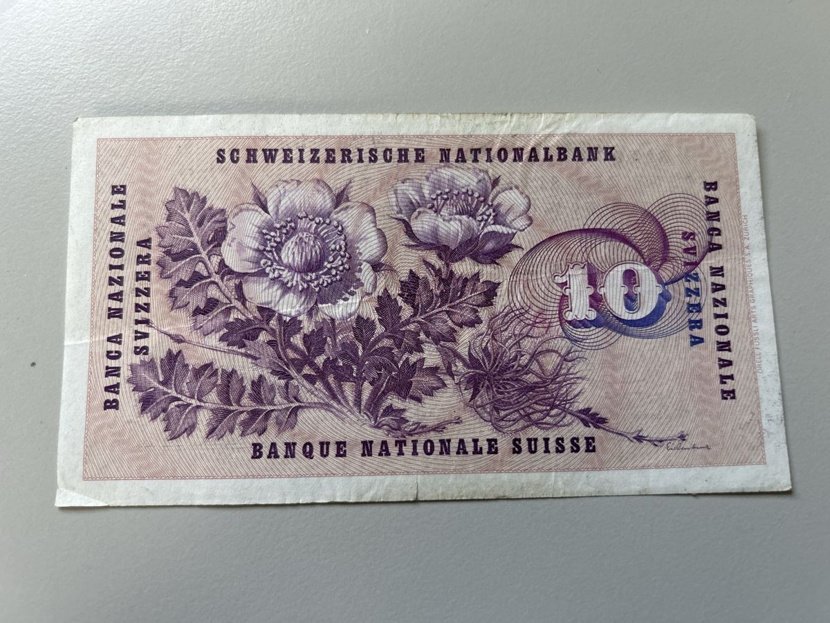 Banknoten: 10 Fr. Banknote Schweiz 🇨🇭 – Gebraucht aus Sattel von usch6417 1
