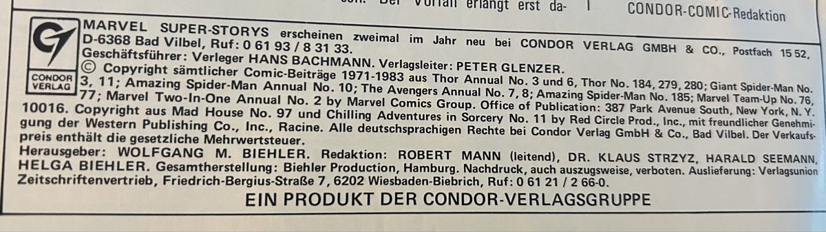 Comics: Der mächtige THOR Marvel Comic 1983 – Gebraucht aus Winterthur von stella67 2